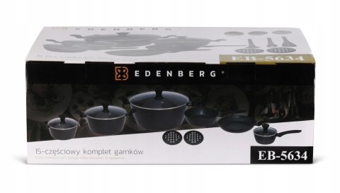Zestaw garnków Edenberg Decorate Your Kitchen aluminiowe 15 el.