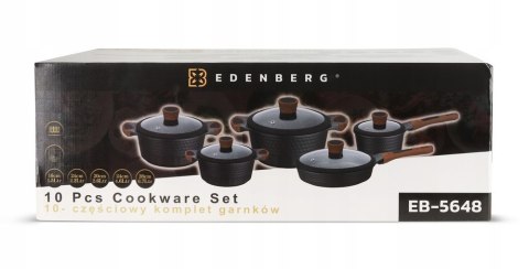 Zestaw garnków Edenberg GARNKI MARMURKOWE aluminiowe 10 el.