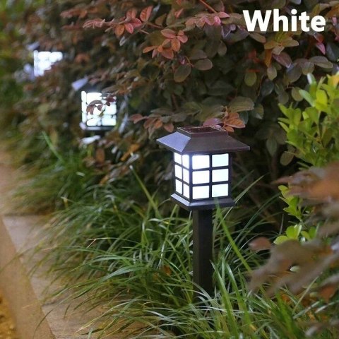 Lampa Ogrodowa 2 sztuki Solarna LED Lampki Gruntowe Czujnik Zmierzchu