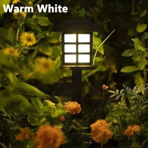 Lampa Ogrodowa 2 sztuki Solarna LED Lampki Gruntowe Czujnik Zmierzchu