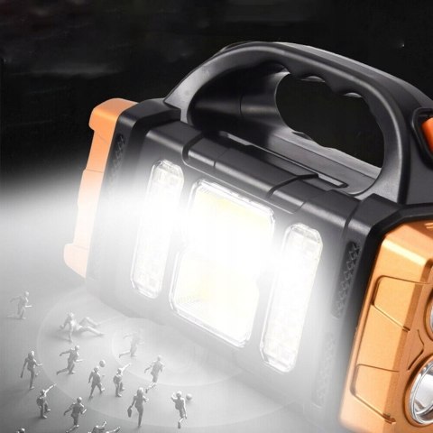 Latarka Solarna LED Szperacz POWERBANK USB Akumula