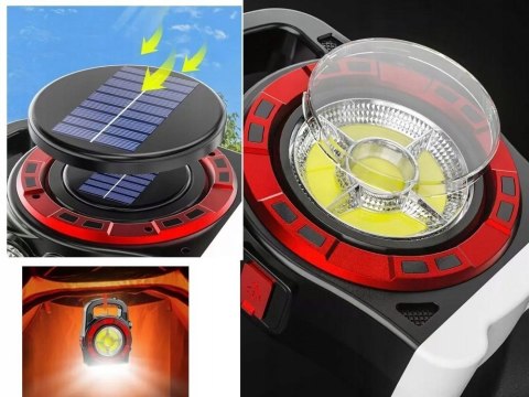 Latarka taktyczna mocna biwakowa solarna 20W