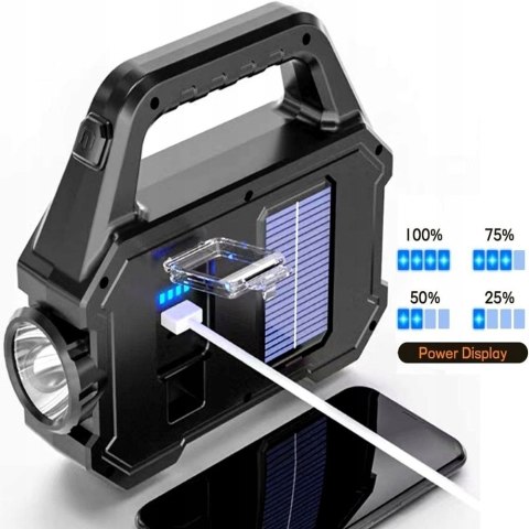 SOLARNA LATARKA POWERBANK AKUMULATOR WIELOFUNKCJA