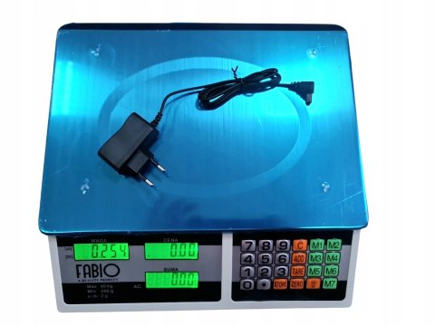 WAGA SKLEPOWA MAGAZYNOWA 40 kg / 2g ELEKTRONICZNA DOKŁADNA WYŚWIETLACZE LCD