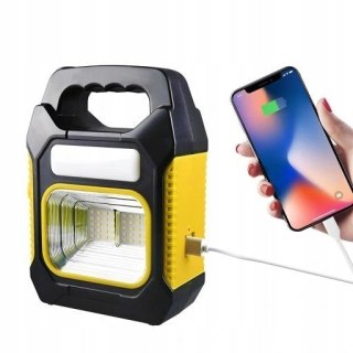 Wielofunkcyjna Latarka Solarno-LED - Warsztatowa, Wodoodporna, Uchwyt