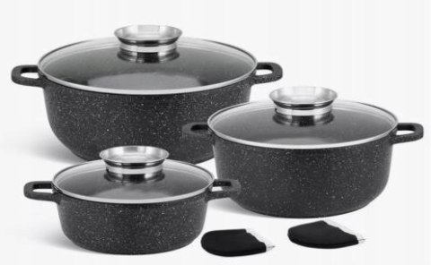 Zestaw garnków Elitehoff PREMIUM aluminiowe 6 el.