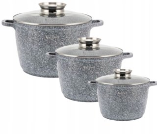 Zestaw garnków Elitehoff Premium aluminiowe 6 el.