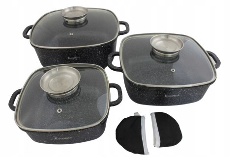 Zestaw garnków Elitehoff Premium aluminiowe 8 el.