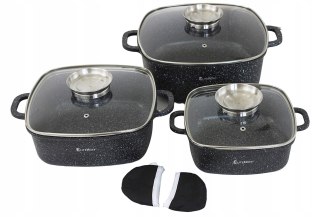 Zestaw garnków Elitehoff Premium aluminiowe 8 el.