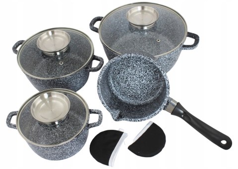 Zestaw garnków Elitehoff aluminiowe 9 el.