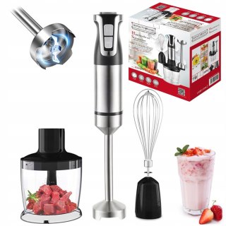 BLENDER RĘCZNY MIKSER WIELOFUNKCYJNY ZESTAW TURBO MALAKSER 800W ROBOT 3w1