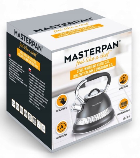 Czajnik tradycyjny stalowy Masterpan 3 l czarny