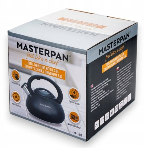 Czajnik tradycyjny stalowy Masterpan 3 l czarny