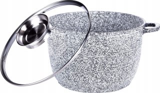 GARNEK ALUMINIUM GLEBOKI 28CM GRANIT MARMUR 10,0L MASTERPAN MP-2138