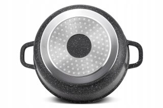 GARNEK ALUMINIUM OKRAGLY 28CM MARMUR Z INDUKCJA 6,5L MASTERPAN MP-2117