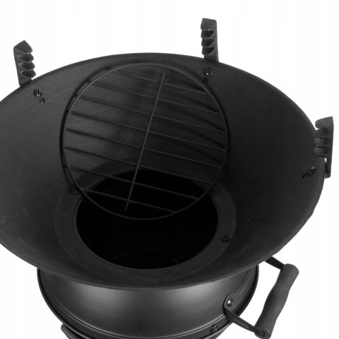 PALENISKO GRILL WĘGLOWY ŻELIWNY STALOWY OGRODOWY KOCIOŁEK PRZENOŚNY