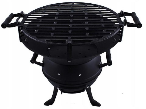 PALENISKO GRILL WĘGLOWY ŻELIWNY STALOWY OGRODOWY KOCIOŁEK PRZENOŚNY