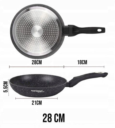 Patelnia tradycyjna Masterpan 28 cm aluminiowa