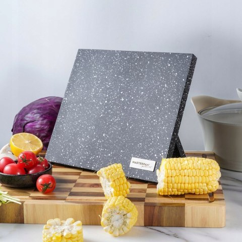 Stojak na noże MASTERPAN 24 cm czarny