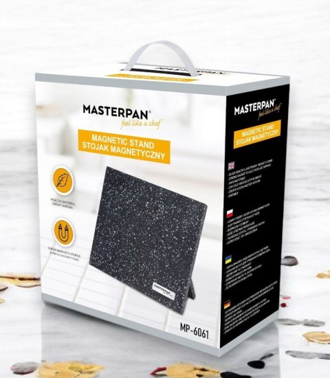 Stojak na noże MASTERPAN 24 cm czarny