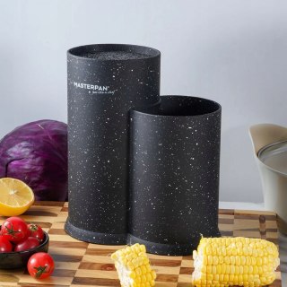 Stojak na noże Masterpan 22 cm czarny tworzywo sztuczne