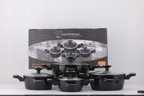 Zestaw Garnków Marmurkowych Komplet Garnki Soft Touch 8 EL. MasterPan