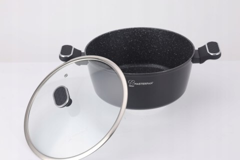 Zestaw Garnków Marmurkowych Komplet Garnki Soft Touch 8 EL. MasterPan
