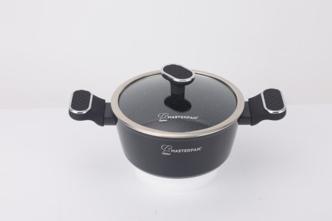 Zestaw Garnków Marmurkowych Komplet Garnki Soft Touch 8 EL. MasterPan