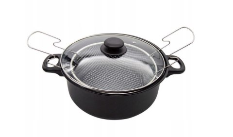 GARNEK Z KOSZYKIEM DO SMAŻENIA FRYTEK 4.0L 24cm