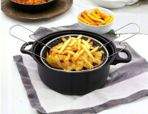 GARNEK Z KOSZYKIEM DO SMAŻENIA FRYTEK 4.0L 24cm