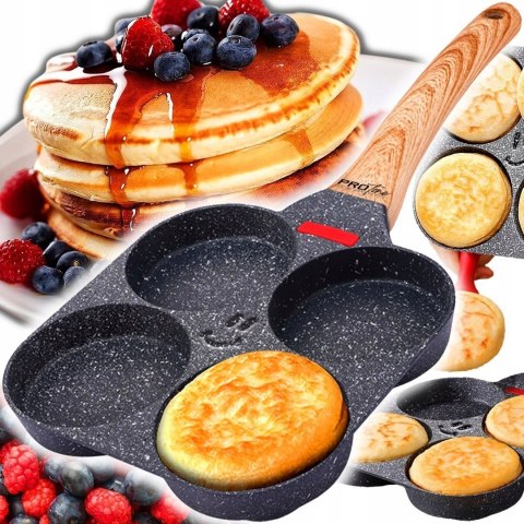 PATELNIA DO JAJEK NALEŚNIKÓW PLACKÓW PANCAKE NON-STICK 4 OTWORY