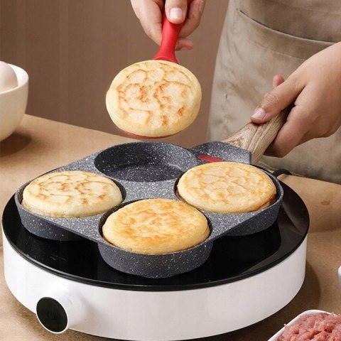 PATELNIA DO JAJEK NALEŚNIKÓW PLACKÓW PANCAKE NON-STICK 4 OTWORY