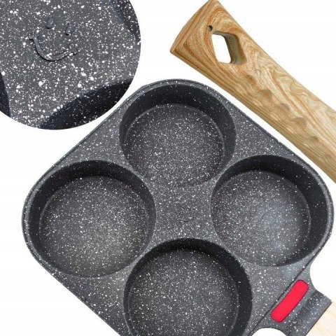 PATELNIA DO JAJEK NALEŚNIKÓW PLACKÓW PANCAKE NON-STICK 4 OTWORY