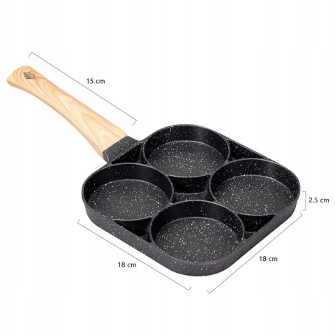 Patelnia do jajek i placków Premium 18 cm marmurowa