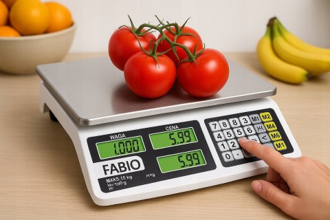 WAGA ELEKTRONICZNA SKLEPOWA MAGAZYNOWA PRZEMYSŁOWA Z AKUMULATOREM 40KG