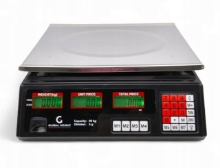 WAGA SKLEPOWA 40KG ELEKTRONICZNA KUCHENNA GASTRONOMICZNA MAGAZYNOWA LCD