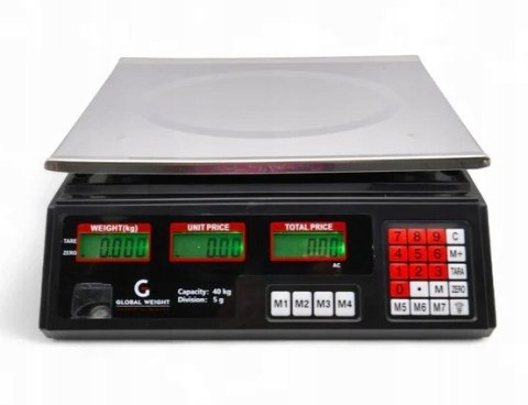 WAGA SKLEPOWA 40KG ELEKTRONICZNA KUCHENNA GASTRONOMICZNA MAGAZYNOWA LCD