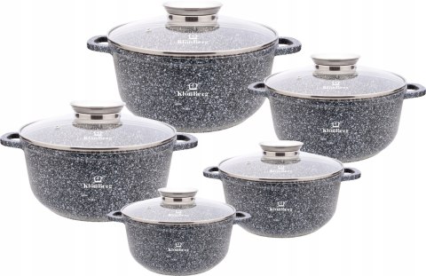 Zestaw garnków KlönBerg ceramiczne 10 el.