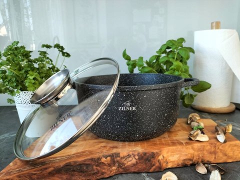 Zestaw garnków marmurkowych Premium aluminiowe 8 el.