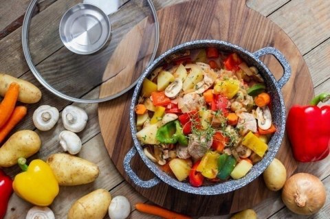 GARNEK ALUMINIUM OKRAGLY 26CM GRANIT MARMUR 5,5L MASTERPAN MP-2129