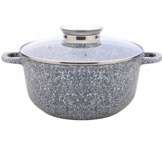 GARNEK ALUMINIUM OKRAGLY 28CM GRANIT MARMUR 6,5L MASTERPAN MP-2130