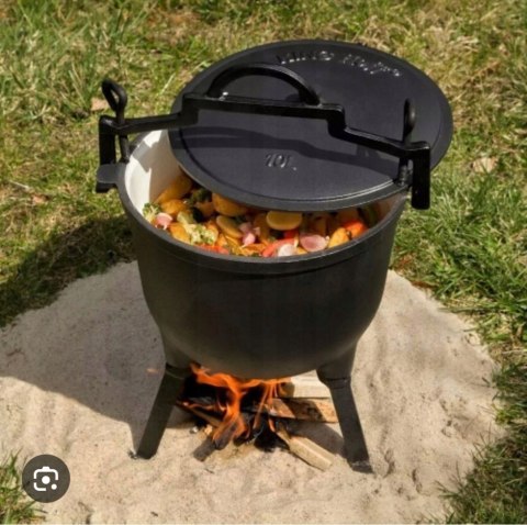 KOCIOŁEK ŻELIWNY EMALIOWANY DUŻY SOLIDNY 15L