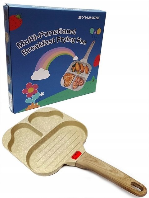Patelnia do jajek i placków MISS KITCHEN 18 cm marmurowa
