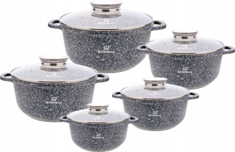 Zestaw garnków KlönBerg ceramiczne 10 el.