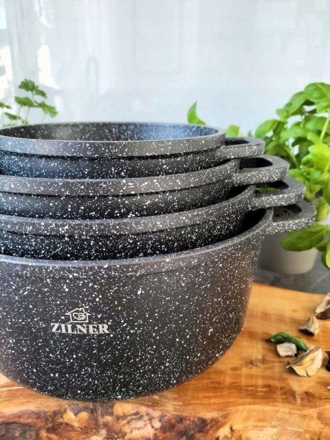 Zestaw garnków Zilner Premium aluminiowe 8 el.