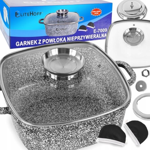 Garnek tradycyjny Elitehoff Garnki marmurkowe 6,5 l