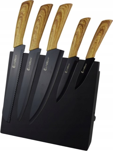 Komplet noży z listwą magnetyczną Elitehoff Ceramic Knife 5 szt.