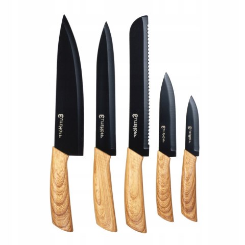 Komplet noży z listwą magnetyczną Elitehoff Ceramic Knife 5 szt.