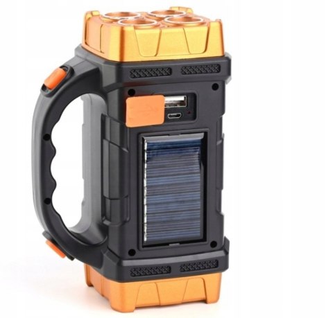 Latarka Solarna LED Szperacz POWERBANK USB Akumula