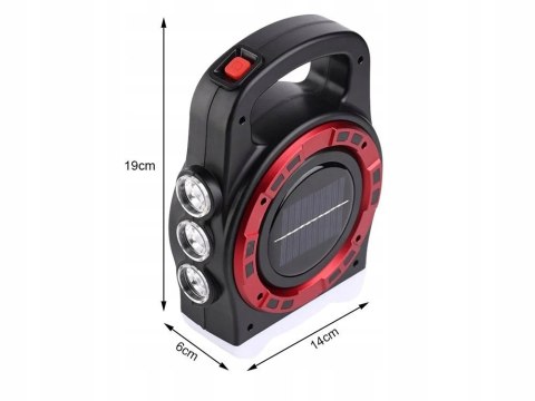 Latarka taktyczna mocna biwakowa solarna 20W